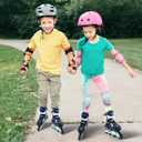 Kids Inline Skates for Boys and Girls Ages 6-12, Adjustable Beginner Skates with Light Up Wheels for Kids Youths Teen