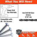 TOGGLER Toggle TB Residential Drywall Anchor, Polypropylene, Made in US, 3/8" to 1/2" Grip Range, For #6 to #14 Fastener Sizes (Pack of 100)