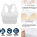 RUNNING GIRL Sports Bras for Women High Support, Adjustable Straps High Impact Racerback Bra with Hook Closure Molded Cup