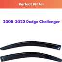 KPY Rain Guards Fit for 2008-2023 Dodge Challenger, Out-Channel Window Visors Vent Wind Deflectors 2PC, Car Accessories for 08-23 Challenger
