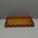 JUIOETURPine Wood Decorative Tray with Handle Rectangular Wooden Serving Tray for Breakfast in Bed,Coffee Table,Dining Table,or Kitchen - Perfect for Living Room,Bedroom,and Entryway Decor (Brown)