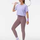 THE GYM PEOPLE Thick High Waist Yoga Pants with Pockets, Tummy Control Workout Running Yoga Leggings for Women (L)