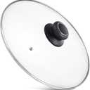 13 Inch Pan Lid Tempered Glass Pot Lid Replacement Pan Cover for 12.5"-13" Cast Iron Skillets, Frying Pans, Pots and Wok, Clear