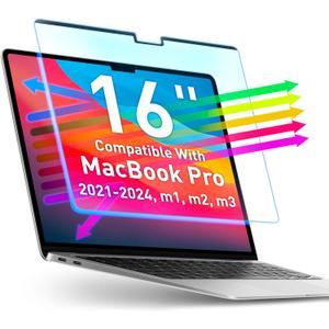 VINTEZ Magnetic Blue Light Screen Protector Compatible With MacBook Pro 16" 2021, 2022, 2023, 2024, M1, M2, M3, M4 Anti Blue Light Blocking Filter for Laptop
