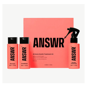 ANSWR At Home Brazilian Keratin Hair Treatment for All Hair Types – Deep Nourishment, Eliminates Frizz, Salon Results At Home, Sulfate-Free, Safe for Colored Hair, 90 Day Lasting results (Kit)