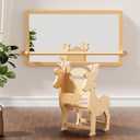 Montessori Baby Mirror with Pull Up Bar Wooden Gym Nursery Mirror Shatterproof for Daycare, Homeschool or Preschool