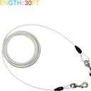 Petest 30ft Reflective Tie-Out Cable for Heavy Dogs Up to 125 Pounds