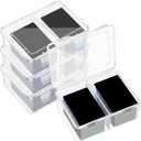 Vicenpal 300 Card Storage Box Compatible with Mtg TCG Clear Plastic Trading Card Storage Box with Removable Divider Hard Trading Deck Case for Baseball Football Game Organizer Collector(4 Pcs)