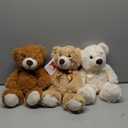 MorisMos 3 Packs Teddy Bears Bulk Stuffed Animals, Cute Small Teddy Bear Plush Toys, Little Stuffed Bear for Kids on Centerpiece Baby Shower, 14 Inches (3 Pcs-elegant)