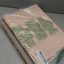 Decorably 5-Pack 140 Pages Gold Foiled Spiral Note Books College Ruled, 8x10.5in Spring Bound, 3-Hole Punched and Easy Tear-Off Perforated Design, Lined Pages - Work, School, Office