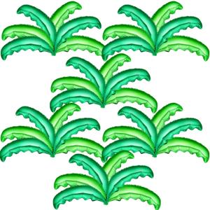 Wettarn 40 Pcs Palm Tree Leaves Balloons, Helium Foil Coconut Tree Leaves Balloons Green Palm Decorations for Kids' Birthday Hawaii Luau Tropical Party Baby Shower, 35.43 x 14.57 Inches