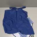 Blooming Jelly Womens Tankini Swimsuit Modest High Neck Two Piece Bathing Suit High Waisted Cute Flattering Ladies Swimwear (Medium, Navy Blue)