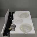 Fiqevs Upgraded Dimmable 3 Globe Mid Century Modern Floor Lamp, 3 x 3000K Warm Light LED Bulbs Included, Matt Black Standing Lamp with Sphere Glass Shade, Vintage Tall Lamp for Living Room, Bedroom