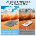 Anbee Protective Case Cover Compatible with Starlink Mini Satellite Dish, Shockproof Protector Cover, Waterproof Silicone Case for Outdoor Travel & Camping (Grey)
