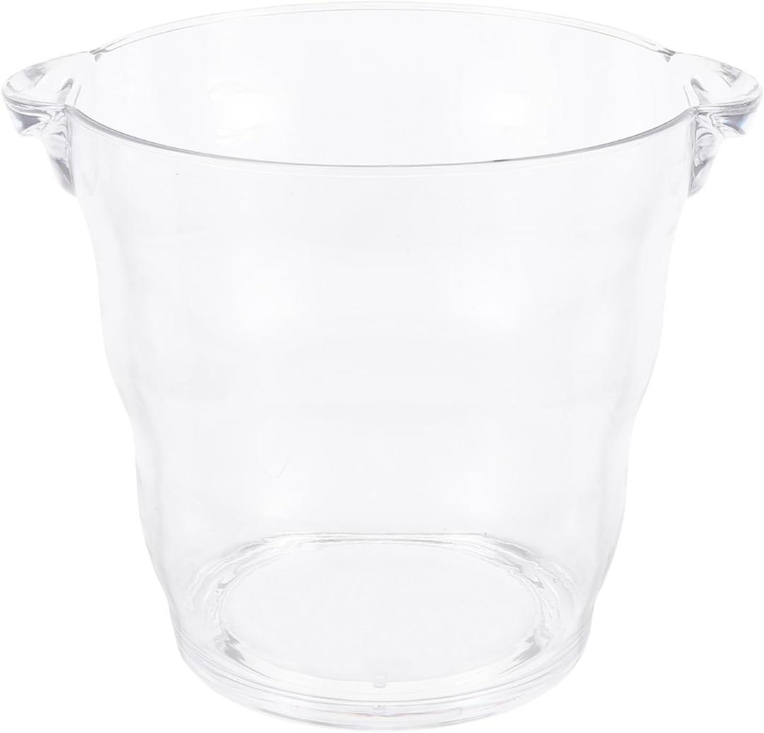 Unomor Stylish Ice Bucket for and Beer Storage Transparent Design for Parties and Family Gatherings Easy to Clean Elegant Chiller for Home and Outdoor Use (22.7X19X18.7CM)