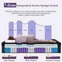 Twin Size Mattress, 12 Inch Luxury Hybrid Twin Mattress in a Box, Medium Firm Mattresses with Cooling Gel Memory Foam & Pocket Springs, Double Additional Support, 365-Night Trial