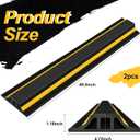 2 Pcs 1.25" High Universal Garage Threshold Seal Strip Flexible Total Length 8'3" Garage Door Flood Bottom Barrier Seal DIY PVC Weather Stripping Replacement, Not Include Adhesive