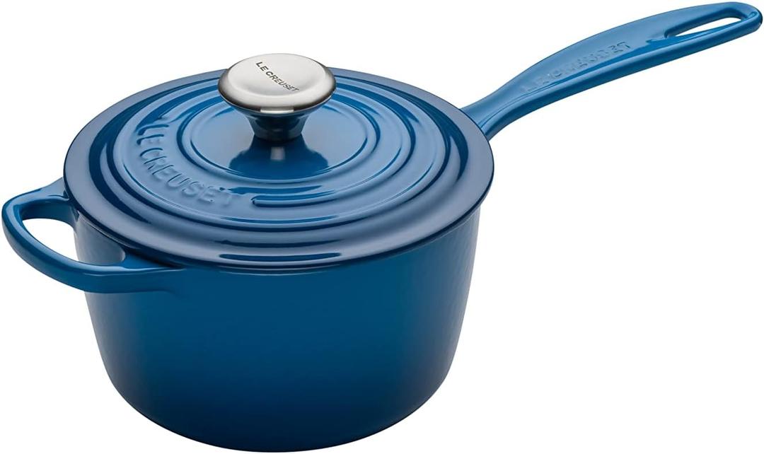 Le Creuset Enameled Cast Iron Signature Saucepan, No lid,1.75 qt., Marseille
