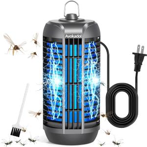 Bug Zapper Outdoor Indoor, 18W Bulb Mosquito Zapper with 6.5 FT Power Cord, 4200V High Powered Fly Trap Indoor for Home, Mosquito Trap Cover 2100 SQ.FT. -Ideal for Backyard, Garden, Patio.