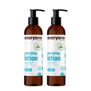 Everyone 2-in-1 Lotion for Hands/Body, 8 ounce (Pack of 2) Unscented made for Men and Women
