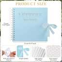 Letters To The Bride Scrapbook Wedding Memory Book DIY Bridal Blank Paper Scrapbook Photo Album with White Lace Stickers Silver Alphabet Sticker Pearl Patches Envelopes Bows (Blue)