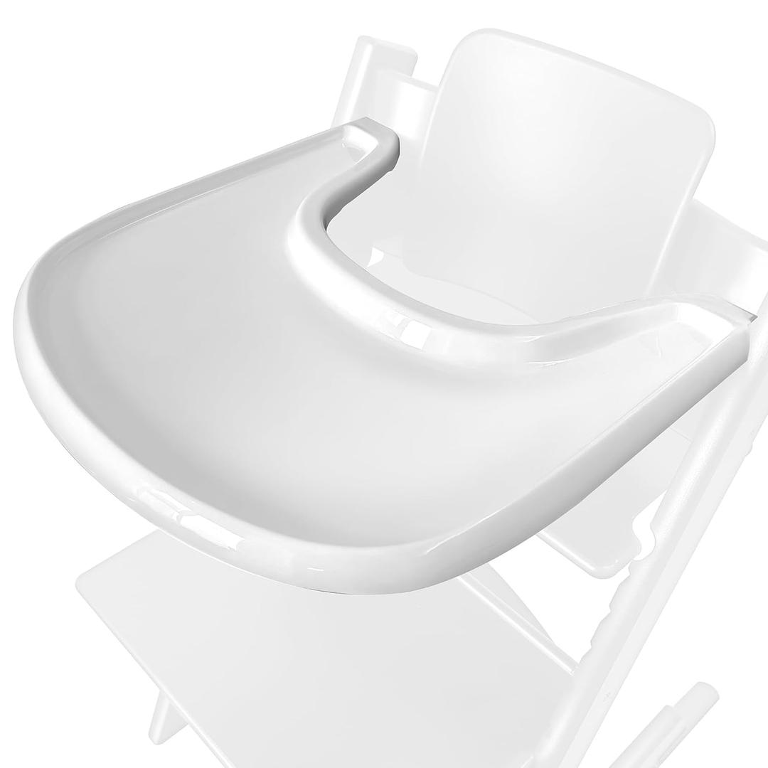 High Chair Tray Compatible with Stokke Tripp Trapp High Chair, Food Contact Grade Replacement Tray with Powerful Suction Surface Compatible with Tripp Trapp Tray