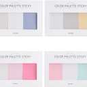 Monolike Color Palette Sticky Solid 301 B Set 4p - Self-Adhesive Memo Pad 30 Sheets