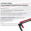 BETTERHUMZ Cup Holder Storage Box Frame Trim Compatible with Ford F150 Raptor 2015-2020 Carbon Fiber Center Console Cover Decor Sticker Interior Accessories (Red)