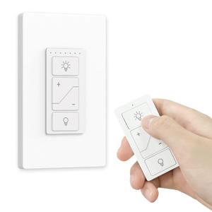 Light Switch, Smart Dimmer Switch with Wireless Remote Control, Single Pole Smart Switch Support Bluetooth Compatible with Alexa for Dimmable LED/CFL/Incandescent