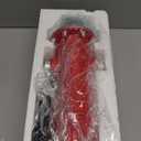 Fake Fire Hydrant Statues for Dogs to Pee On, Solar Light Fire Hydrant with Glowing Paw Prints for Garden Statues Lawn Outdoor Decorations, 14.5" Tall