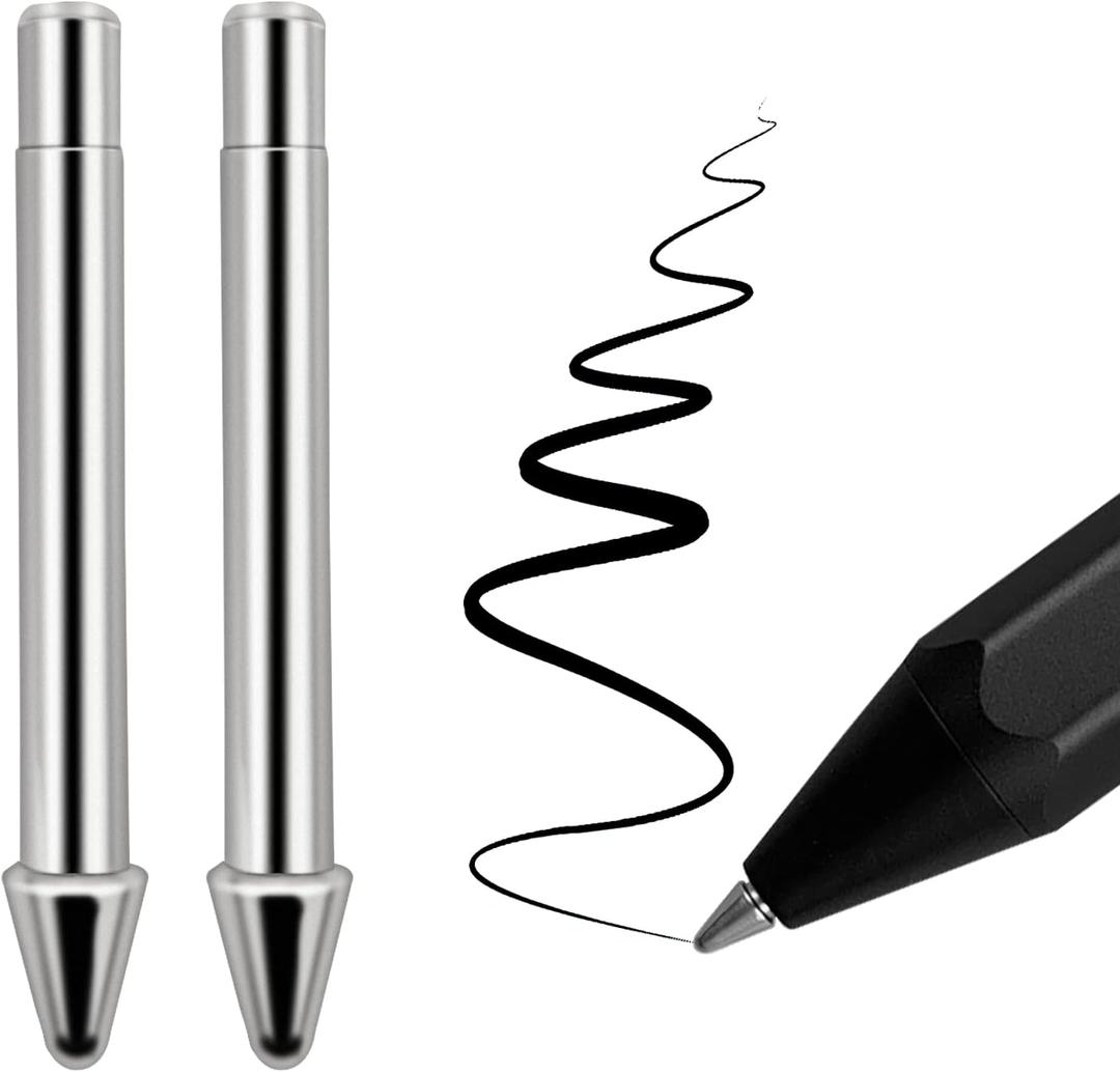 No Wear Out Titanium Alloy Pen Tips fits for Surface Pen, Realititcs Pencil Like Refill Replacement Nibs fits for Microsoft Surface Pro 7 6 5 4 Series(Model 1776) Surface Laptop Stylus Pen,2 Pack