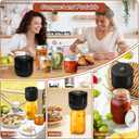 Mason jar Vacuum Sealer, Electric Mason Jar Vacuum Sealer Kit for Wide Mouth & Regular Mouth Mason Jars,for Food Storage and Fermentation (Black)