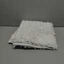 White Toilet Rug 24x24 Non Slip Plush Bathroom Floor Mat U Shaped Washable Contour Rug for Toilet Absorbent Thick Foot Rug