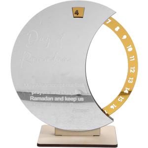 Wooden Ramadan Countdown Calendar Artistic Rotatable Decor for Home and Office Unique Islamic Tabletop Decoration for Eid and Ramadan Celebrations