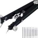 Watch Spring Bar Plier Tool Set with Durable 10 Tips Pins, 6825 Spring Bar Tweezer Tool for Watch Wrist Bands Strap Removal Repair Fix Kit (Black)