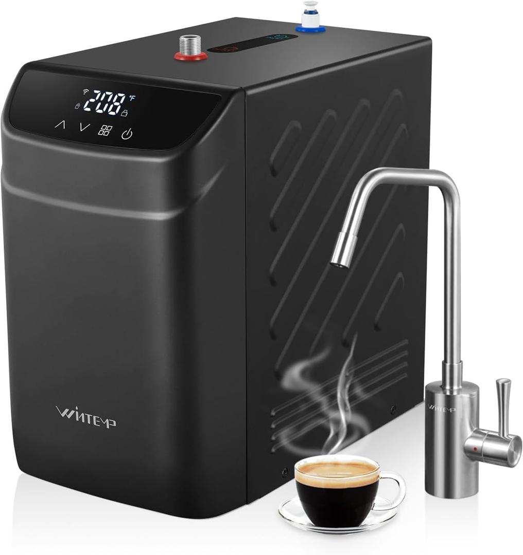 Instant Hot Water Dispenser 110V, Under-Sink Boiler with Hot Faucet, WiFi Smart Control, Digital Temp 113208F, Child Safety Lock, Energy Efficient, Quiet Operation, Ideal for Home or Office