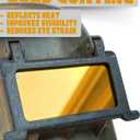 The King | Shade 10 Gold Welding Lens 2x4 1/4 | Aqua Colored Glass Welding Lens | Shade 10 Welding Lens 2x4 1/4, Perfect Size For a Sugar Scoop Welding Hood, or Pancake Welding Hood | Ridge Products