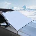 Tecoom Car Windshield Cover for Ice and Snow, 4 Layers Hail Sun Rain Protection, Waterproof Winter Frost Protector Exterior Front Window Covers Universal for Car SUV Van All Weather 68.5" x 47"