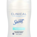 Secret Clinical Strength Antiperspirant Deodorant for Women, Free & Sensitive, 100hr Sweat & Odor Protection, 3X Stress Protection with Hyaluronic Acid, Invisible Solid, Unscented, 1.6 oz