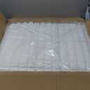 IBUYKE Rectangle Vanity Chair with Storage Space, Footrest Footstool Ottoman, Vanity Stool, Dressing Table Chair, with Anti-Slip Feet, for Makeup Room, Bedroom, Square Grid Pattern, White WBD004W