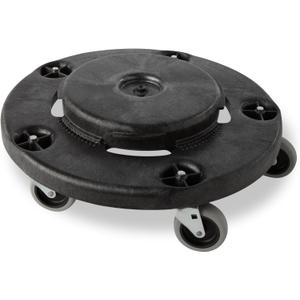 Rubbermaid Commercial Products BRUTE Dolly Black Fits 20 gallon, 32 gallon, 44 gallon, and 55 gallon BRUTE Containers, for Restaurants/Back of House/Offices/Warehouses/Airports/Commercial Environments