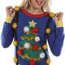 Tipsy Elves Women's Christmas Sweaters - Women's Ugly Christmas Sweaters - Embellished Winter Holiday Pullovers (S)