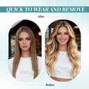 Tape in Hair Extensions Human Hair Balayage Blonde Curly Wavy Tape in Extensions Strawberry Blonde Highlighted 613 Blonde 16 Inch Seamless Invisible Skin Weft 30G for Wedding 20Pcs