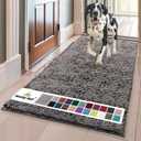 Muddy Mat | Super Absorbent Door Mat Indoor, Microfiber Quick Dry Chenille Entryway Rug, Non-Slip Front Door Mat, Indoor Mats for Entryway, Machine Washable Pet Rug, Charcoal 24" x 120"