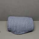 Bedsure Cooling Cotton Waffle King Size Blanket - Lightweight Breathable Summer Blanket of Rayon Derived from Bamboo for Hot Sleepers, Luxury Throws for Bed, Couch and Sofa, Fog Blue, 104x90 Inches