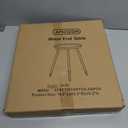 Apicizon Round Grey Side Table, Tray Nightstand Coffee End Table for Living Room, Bedroom, Small Spaces, Easy Assembly Bedside Table, 15 x 18 Inches