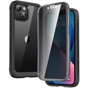 Diaclara Designed for iPhone 13 Case, Full Body Rugged with Built-in Touch Sensitive Anti-Scratch Screen Protector, Soft TPU Bumper Case for iPhone 13 6.1" (Privacy)