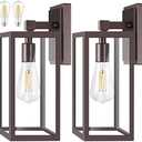 PARTPHONER Exterior Light Fixtures for House, Waterproof Porch Light Wall Mount, Anti-Rust Wall Sconce, Oil Rubbed Bronze Aluminum for Garage, Doorway