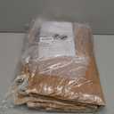 GarveeHome 4x6 Brown Scalloped Washable Area Rug for Nursery Room, Solid Floral Soft Nursery Rug Non Slip Low Pile Small Carpet Stain Resistant Throw Rug for Dorm Kids Room Office Dining Room