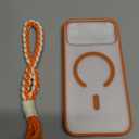 3 in 1 Magnetic Shockproof for iPhone 17 Pro Max Case, [Fit for MagSafe] [TOP Military Protection] 1X Screen Protector+1X Wrist Strap, Camera Control Cover for iPhone 17 ProMax Translucent Orange